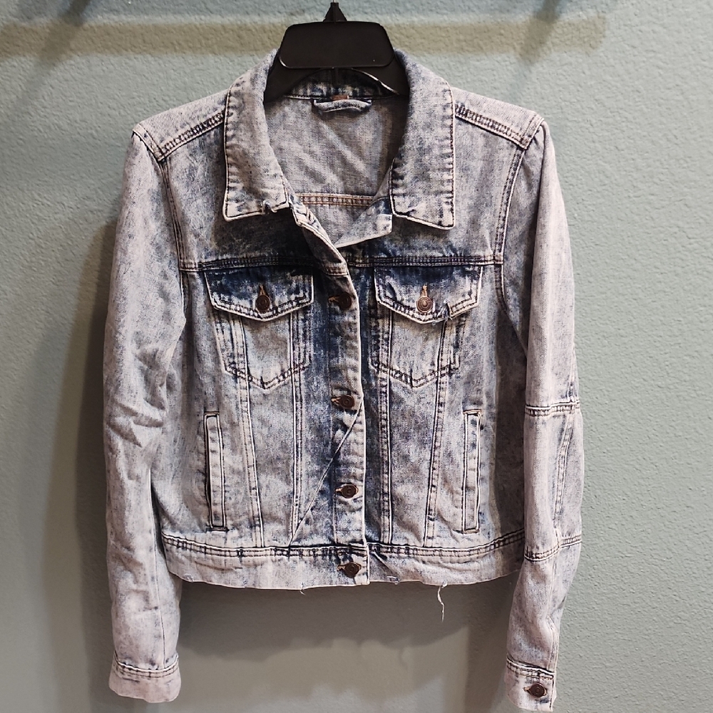 Free People Jean Jacket Blue Medium